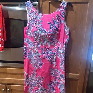 Size 8 Lilly Pulitzer Pink and Blue Patterned mini Dress